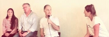 The Panel: Susan, Brendan, Leni - Chair: Indi Photo by @marksmithers via Twitter