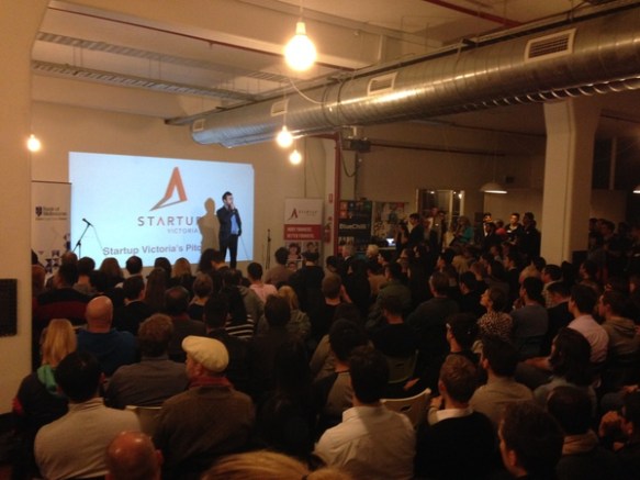 If it's the last Tuesday in the month, it must be Startup Vic's pitch night at inspire9.... (Photo sourced from Meetup) 