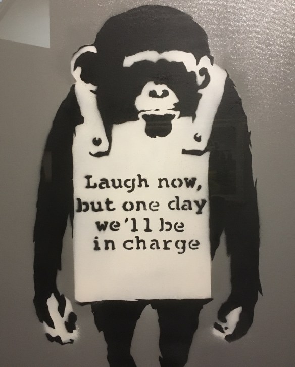 Banksy: Laugh Now (2005) [Photo by Rory Manchee]